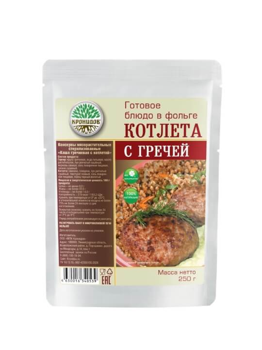 Котлета с гречкой