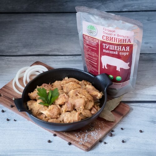 Свинина тушеная
