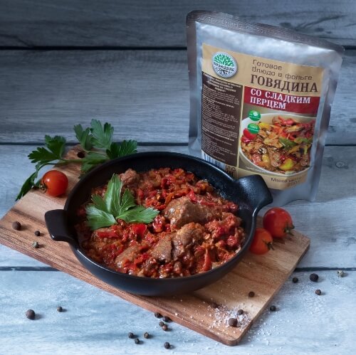 говядина со сладким перцем