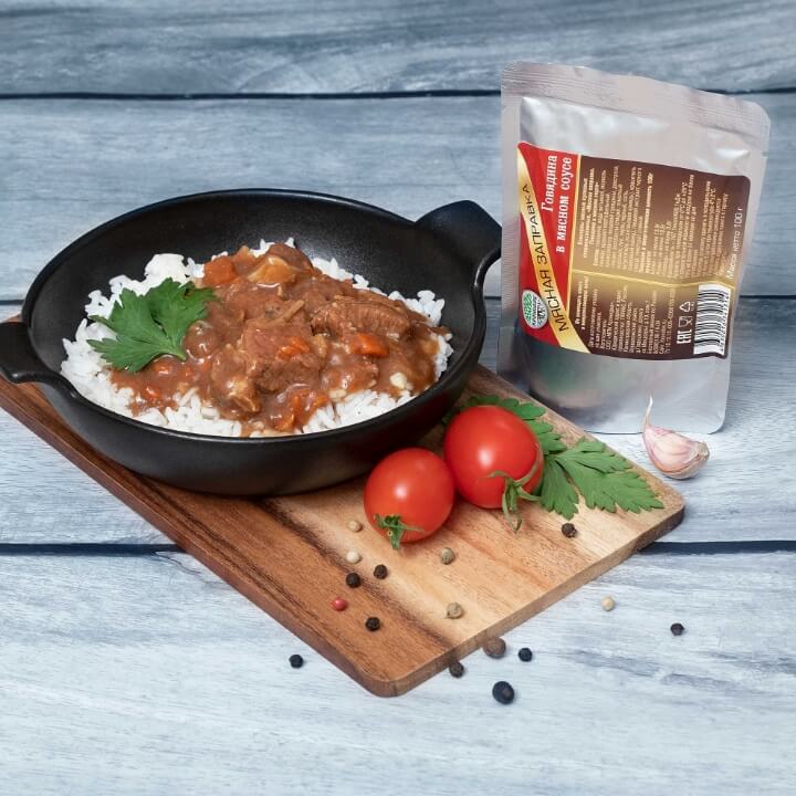 говядина в мясном соусе