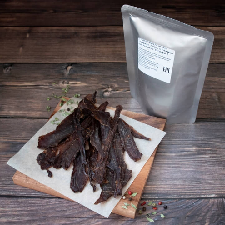 Чипсы из вяленой говядины оригинальные с упаковкой