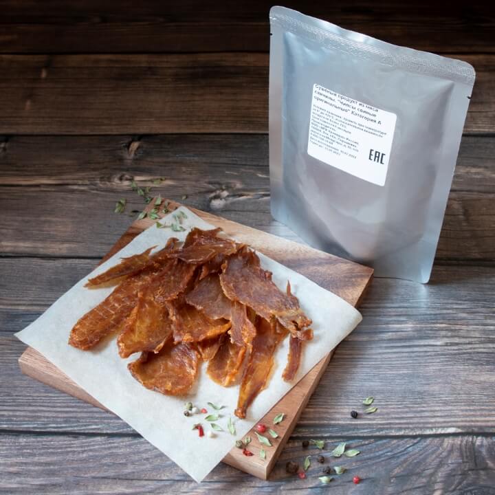 Чипсы из вяленой свинины Оригинальные с упаковкой