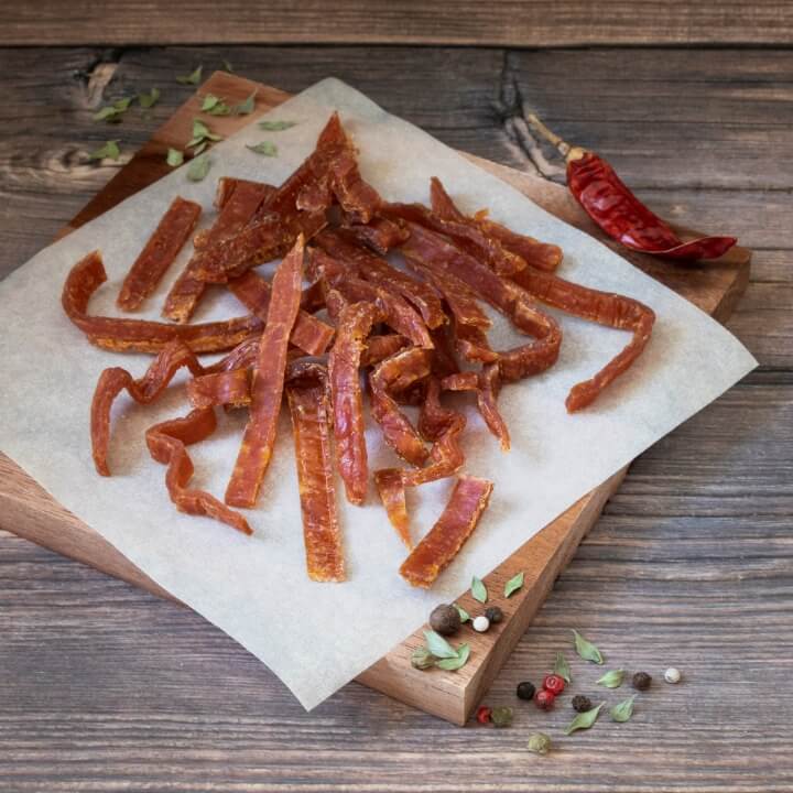 Чипсы из вяленой курицы Острые