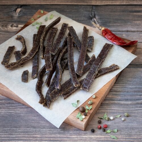 Чипсы из вяленой говядины острые