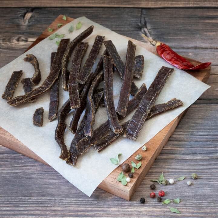 Чипсы из вяленой говядины острые