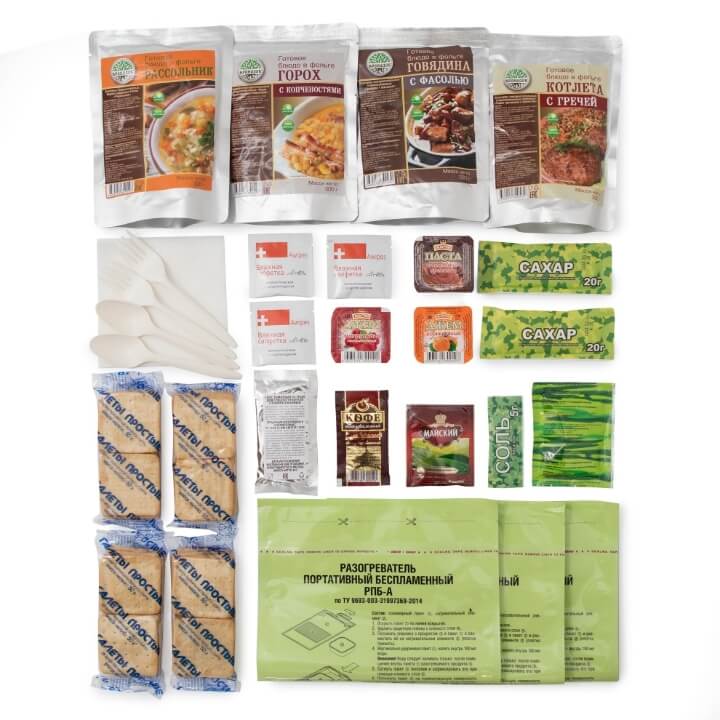 Рацион питания паек 3 раскладка