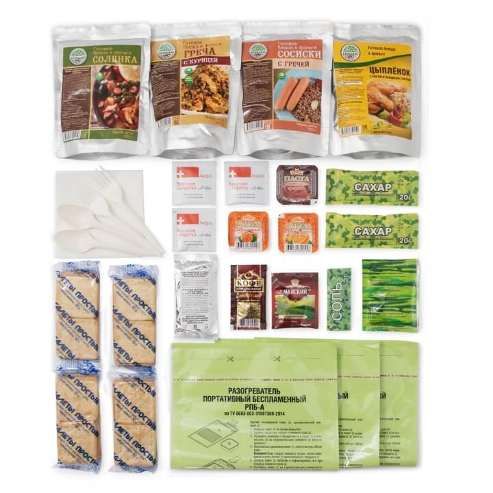 Рацион питания паек 5 раскладка